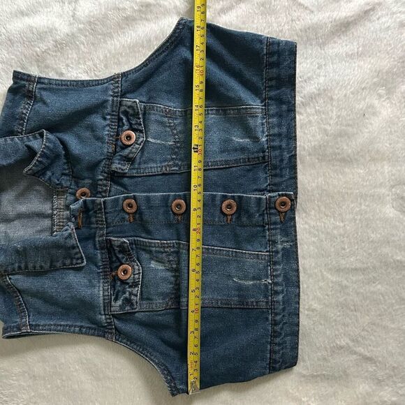 Girls Size Large Denim Jacket Vest - Picture 4 of 7